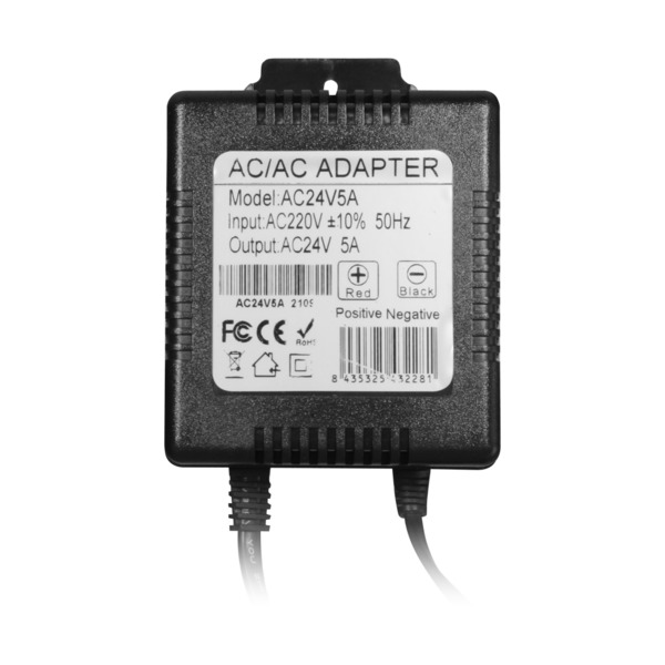 DAHUA AC24V5A Transformador AC/AC - Entrada AC 230 V - Salida AC 24 V 5 A - Longitud de cables 1 m - 102 (Al) x 120 (An) x 80 (F (5)