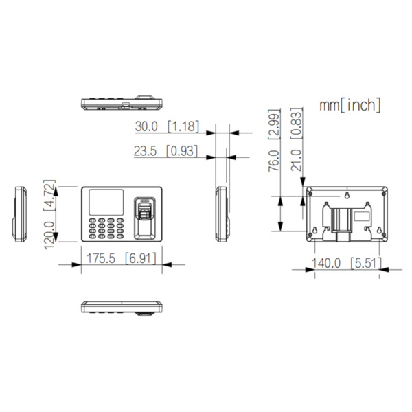 Dahua ASA1222E-S ASA1222EL-S Terminal control presencia IP con Huella, PIN (2)