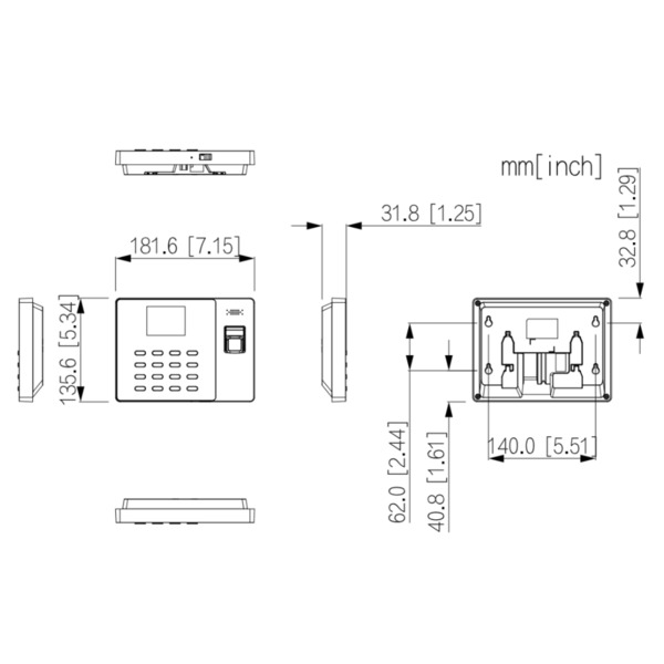 Dahua ASA2212GL Terminal control presencia IP con Huella, Tarjeta MIFARE, PIN (2)