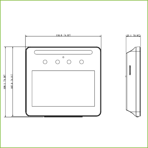 Dahua ASA3213GL-MW Terminal de control de presencia IP con Reconocimiento Facial, Tarjeta MIFARE, PIN (3)