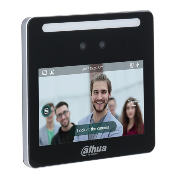 Dahua ASA3213GL-MW Terminal de control de presencia IP con Reconocimiento Facial, Tarjeta MIFARE, PIN