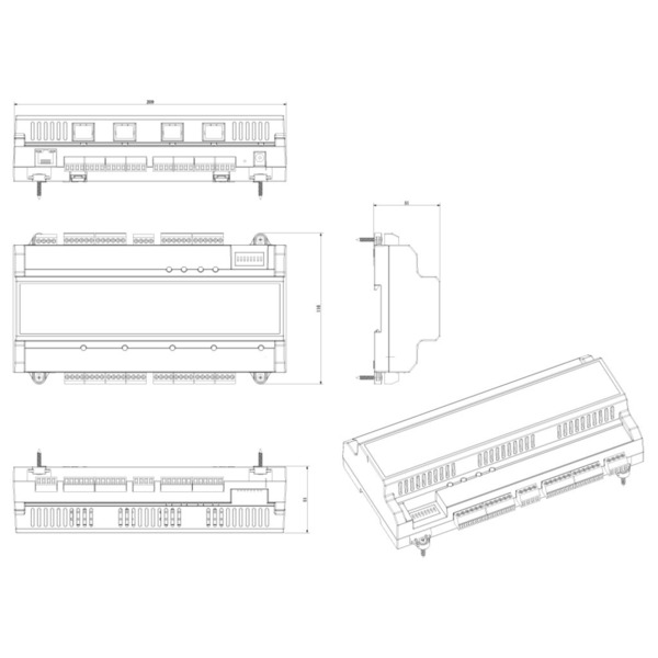 Dahua ASC2102B-T Módulo esclavo para control de acceso de dos puertas, especial para ASC2204C-H (2)