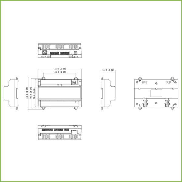 Dahua ASC2202B-S Controladora 2 Puertas / 1 Dirección para Carril DIN IP Wiegand RS-485 (2)