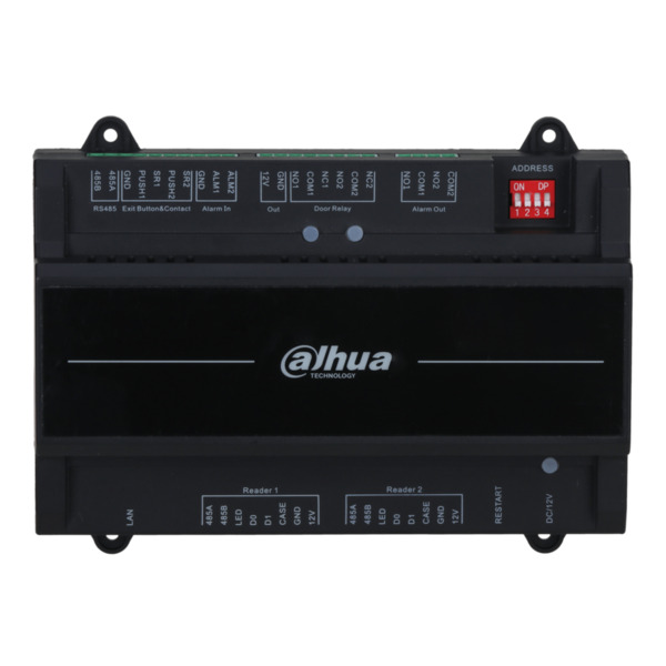 Dahua ASC2202B-S Controladora 2 Puertas / 1 Dirección para Carril DIN IP Wiegand RS-485