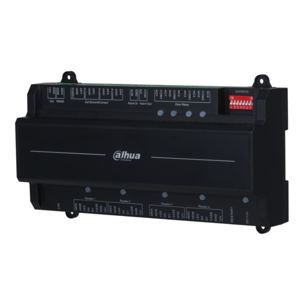 Dahua ASC2204B-S Controladora 4 Puertas / 1 Dirección para Carril DIN IP Wiegand RS-485 (1)