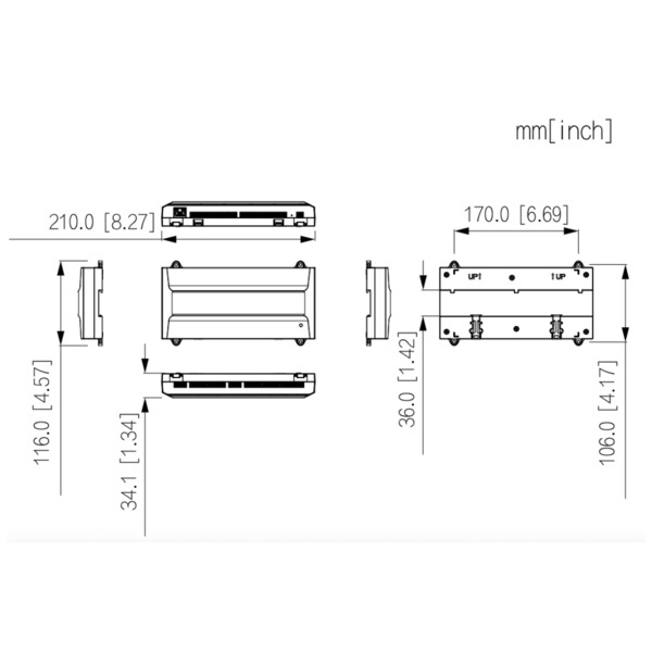Dahua ASC4202B-D Controladora 2 Puertas / 2 Direcciones para Carril DIN IP Wiegand RS-485 (1)