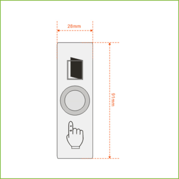 Dahua ASF905 Pulsador de salida de acero inoxidable (1)