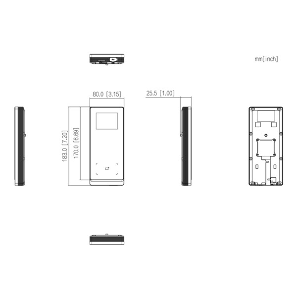 Dahua ASI2201H-W Lector Autónomo LCD 2.4" PIN+remoto+Tarjeta Mifare WiFi (1)