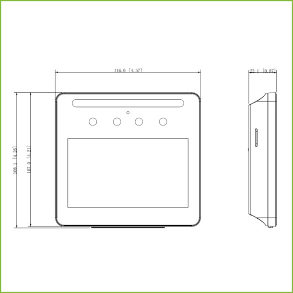 Dahua ASI3213G-MW Lector Autónomo LCD 4.3" táctil de Reconocimiento Facial+PIN+Tarjeta (1)
