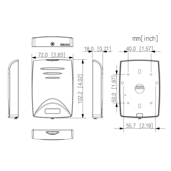 Dahua ASR1100B-V1 Lector Proximidad Mifare RS485 IP67 Exterior (1)