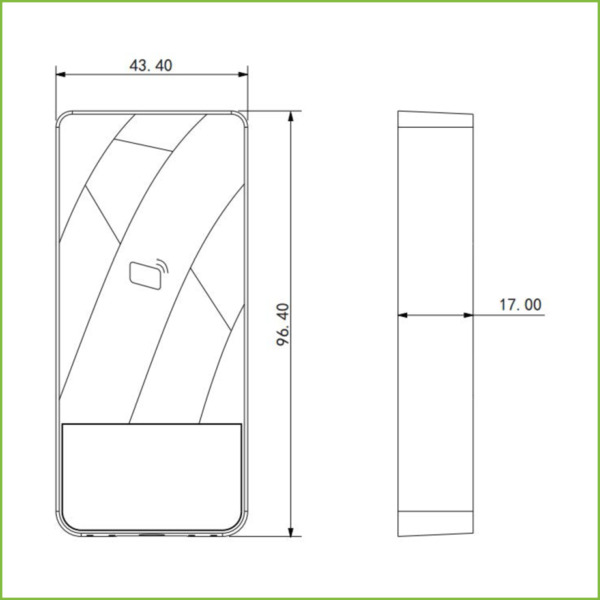 Dahua ASR1200E Lector Proximidad Mifare RS485 Wiegand IP66 Water-proof (2)