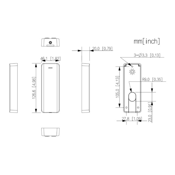 Dahua ASR2100H Lector Proximidad Mifare RS485 Wiegand IP66 (1)