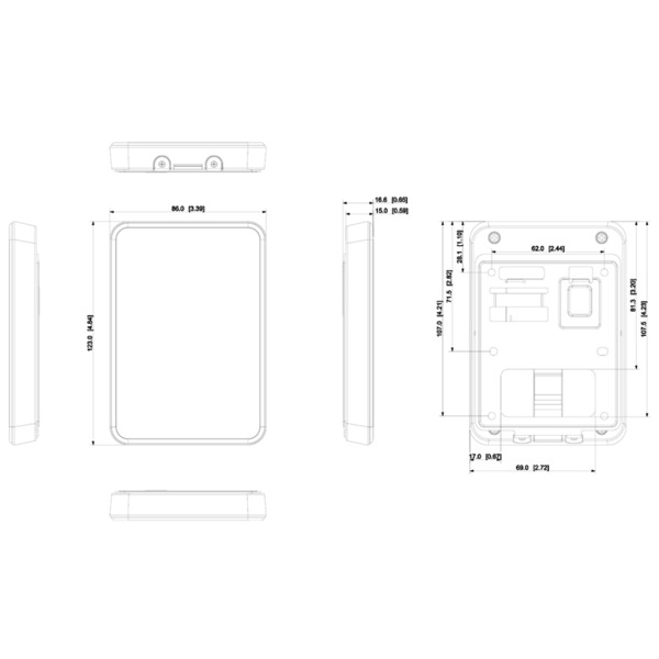Dahua ASR2101A-D Lector Proximidad EM con teclado RS485 Wiegand IP66 (3)