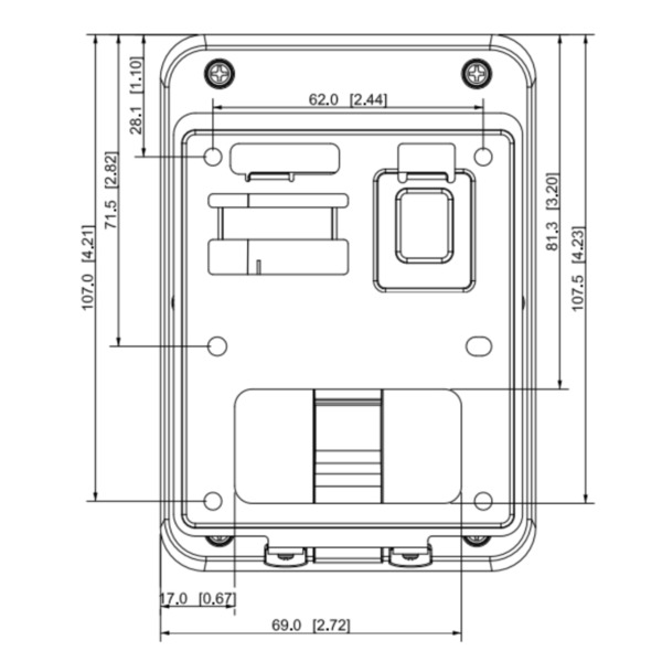 Dahua ASR2101A Lector Proximidad Mifare con teclado RS485 Wiegand IP66 (4)