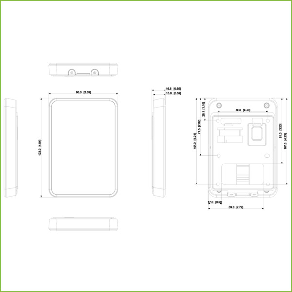 Dahua ASR2101A-ME Lector Proximidad Mifare/EM con teclado RS485 Wiegand IP66 (3)