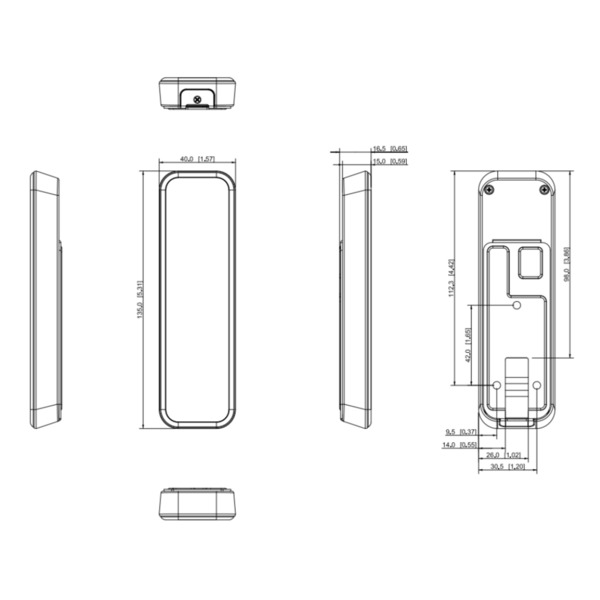 Dahua ASR2200A-B Lector Proximidad Mifare RS485 Wiegand IP66 Bluetooth (3)