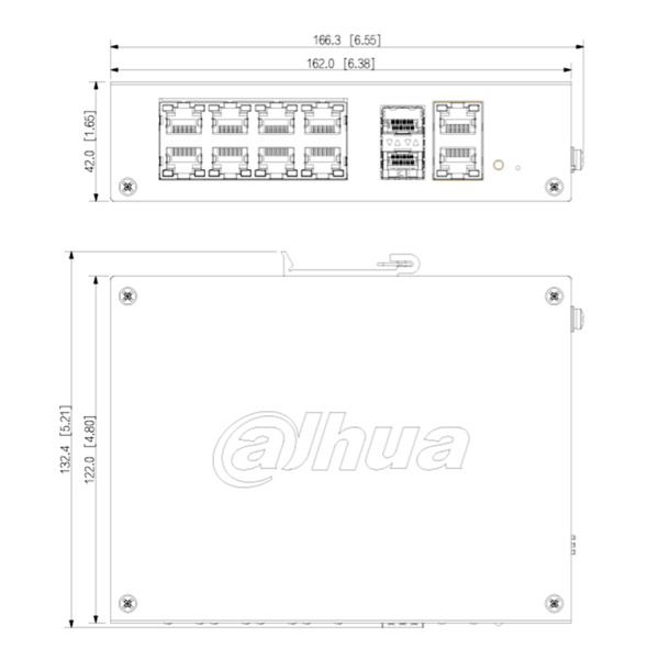 Dahua CHS4212-8GT-110 Switch Hardened PoE 8 puertos Gigabit + 2RJ45 Uplink Gigabit + 2SFP Gigabit 110W Gestionable en Cloud Laye (3)