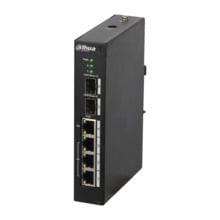 Dahua DAHUA-1344 PFS4206-4P-120 Switch PoE (mÃ¡ximo 120W) gestionable L2 de gama industrial con 3 puertos Fast Ethernet PoE + 1