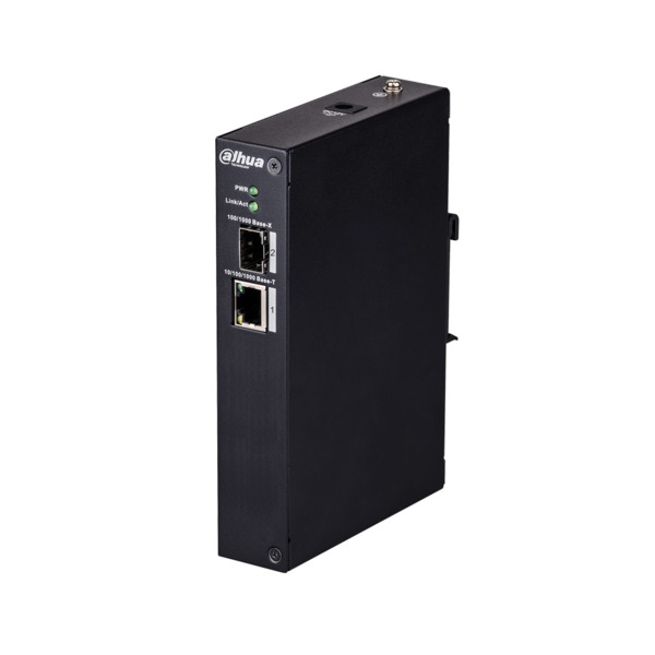 Dahua DAHUA-1427 PFS3102-1T Convertidor de medios con puerto SFP Gigabit de gama Industrial. Unidad transmisora o receptora (req