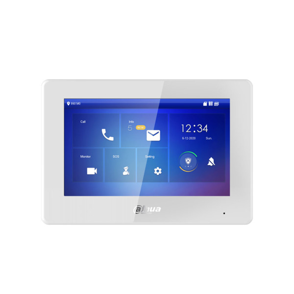 Dahua DAHUA-2920 VTH5422HW Monitor SIP a color Dahua de 7"" para interior. Pantalla táctil capacitiva TFT de 7". Admite codifica