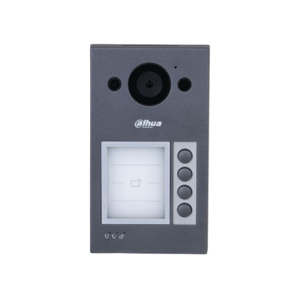 Comprar Dahua DAHUA-3468 DHI-VTO3312Q-P Videoportero SIP Dahua. Cámara de 2MP con visión nocturna y WDR 120dB. Indicaciones de voz. Desbloqueo por tarjeta IC, App o monitor. Soporta dos cerraduras. Videollamada bidireccional con monitores. Alarma de sabo