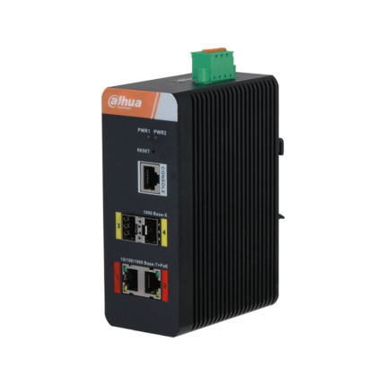 Comprar Dahua DAHUA-3981 DH-IS4204-2GT-120 Switch Industrial Gigabit Dahua Gestionable (L2) de 4 puertos con PoE Gigabit de 2 puertos. Los puertos PoE admiten 90W. Transmisión PoE de larga distancia de 250 m (10 Mbps). Gestión en la nube mediante platafo