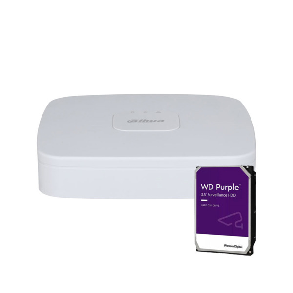 Dahua DAHUA-4169-1TB DH-XVR4104C-I(V2.0)-1TB XVR 5 en 1 Dahua de 4 canales. Formatos AI/H.265+/H.265. 4 canales BNC HD + 1 canal