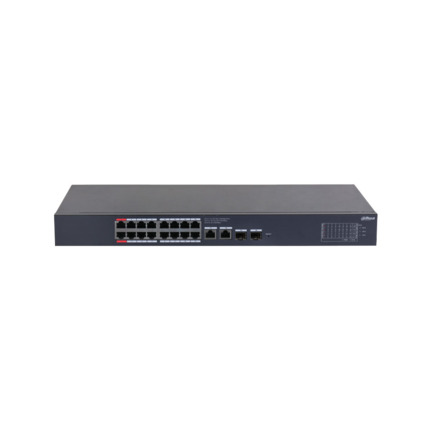 Comprar Dahua DAHUA-4249 DH-CS4220-16GT-190 Switch Dahua gestionable Layer2 en la nube. 16 puertos PoE Gigabit. 2 puertos RJ45 Uplink Gigabit. 2 puertos SFP Uplink Gigabit. Direcciones MAC 8K. Gestión de consumo PoE. Admite PoE inteligente. Entrega PoE t