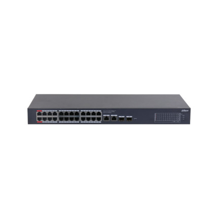 Comprar Dahua DAHUA-4251 DH-CS4228-24GT-240 Switch Dahua gestionable Layer2 en la nube. 24 puertos PoE Gigabit. 2 puertos RJ45 Uplink Gigabit. 2 puertos SFP Uplink Gigabit. Direcciones MAC 8K. Gestión de consumo PoE. Admite PoE inteligente. Entrega PoE t