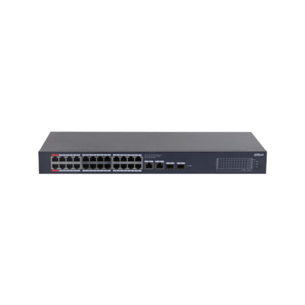Comprar Dahua DAHUA-4252 DH-CS4228-24GT-375 Switch Dahua gestionable Layer2 en la nube. 24 puertos PoE Gigabit. 2 puertos RJ45 Uplink Gigabit. 2 puertos SFP Uplink Gigabit. Direcciones MAC 8K. Gestión de consumo PoE. Admite PoE inteligente. Entrega PoE t