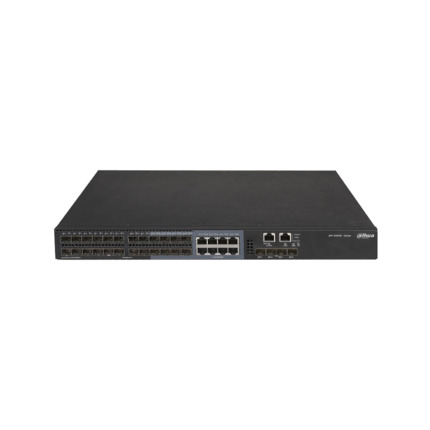 Comprar Dahua DAHUA-4266 DH-S5500-24GF4XF-E-V2 Switch Dahua con funciones Layer 3. 16 puertos SFP Gigabit. 8 puertos combo Gigabit. 4 puertos SFP Uplink de 10 Gbps. 1 puerto consola. 1 puerto MGT. Diseño de hardware fiable con doble fuente de alimentació