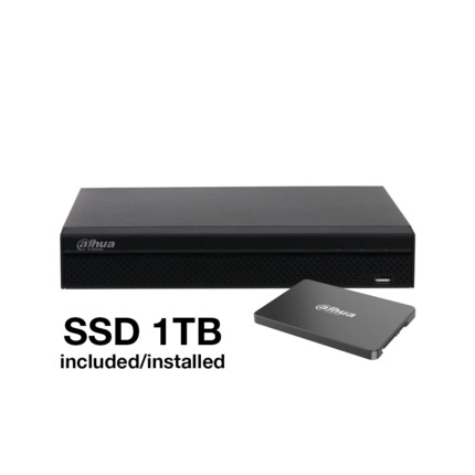Comprar Dahua DAHUA-4267-FO DHI-NVR4104HS-P-4KS3-1×960G/SSD NVR IP Dahua de 4 canales. Formato Smart H.265+. 80/60Mbps de entrada/salida. Salidas HDMI (4K) y VGA (1080P) simultáneas. Compatible con cámaras inteligentes. SMD Plus 4 canales. Incluye 1 SDD