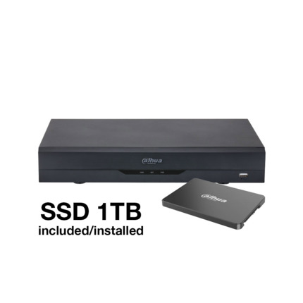 Comprar Dahua DAHUA-4274-FO DH-XVR5104H-4KL-I3-1×1T/SSD XVR 5 en 1 Dahua de 4 canales. Formatos AI/H.265+/H.265. 4 canales BNC HD + 4 canales IP. Grabación 8MP@7ips. Ancho de banda entrante de 64 Mbps. Salidas HDMI 4K y VGA 1080P. Audio bidireccional. Pr