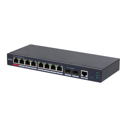 Comprar Dahua DAHUA-4434 DH-S4210-8GT-110 Switch PoE Dahua gestionable L2. 8 puertos PoE Gigabit. 2 puertos SFP Gigabit. 1 puerto consola. Capacidad de direcciones MAC de 8K. El puerto PoE 1 admite 90W. Entrega PoE total de 110W. Modo CCTV (Cat5 hasta 25