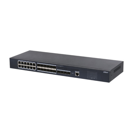 Comprar Dahua DAHUA-4435 DH-S5428-12GF12GT4XF Switch Gestionable (L2+) Dahua. 12 puertos RJ45 Gigabit. 12 puertos SFP Gigabit. 4 puertos SFP de 10 Gbps. 1 puerto consola. Protocolo STP/RSTP/ERPS (anillo). Alimentador 220V incluido