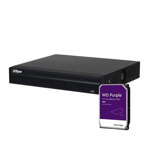 Dahua DAHUA-4469-1TB DHI-NVR1104HS-P-S3/H(V2.0)-1TB NVR IP Dahua Lite de 4 canales. Smart H.265+. 80/60Mbps de entrada/salida. S