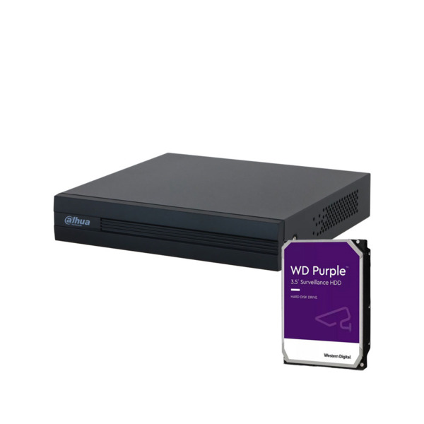 Dahua DAHUA-4480-2TB DH-XVR1B08-I(V2.0)-2TB XVR 5 en 1 Dahua Lite de 8 canales. Formatos AI/H.265+/H.265. 8 canales BNC HD + 2 c