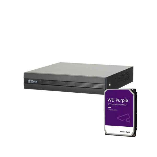 Dahua DAHUA-4483-2TB DH-XVR1B08H-I(V2.0)-2TB XVR 5 en 1 Dahua Lite de 8 canales. Formatos AI/H.265+/H.265. 8 canales BNC HD + 4