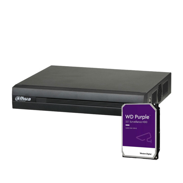 Dahua DAHUA-4484-2TB DH-XVR1B16H-I-2TB XVR 5 en 1 Dahua Lite de 16 canales. Formatos AI/H.265+/H.265. 16 canales BNC HD + 8 cana