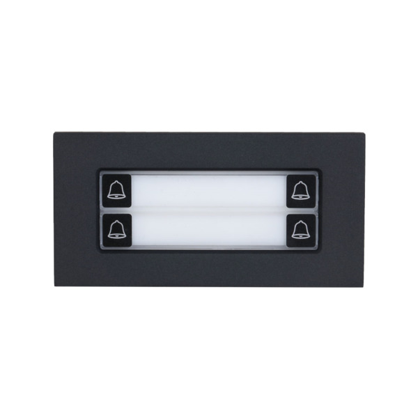 Dahua DAHUA-4789 DHI-VTO4103FB-MDB4 Módulo pulsador Dahua con 4 botones mecánicos en acabado negro. Diseñado para sistemas modul
