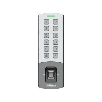 Comprar Dahua DAHUA-4792 DHI-ASI1212M Controlador de acceso autónomo. Lector RFID 13,56?MHz, lector de huella dactilar y teclado. Capacidad para 10.000 usuarios. Red TCP/IP, RS-485 y Wiegand. Compatible ONVIF y OSDP. Carcasa metálica. Protección IP65 e I