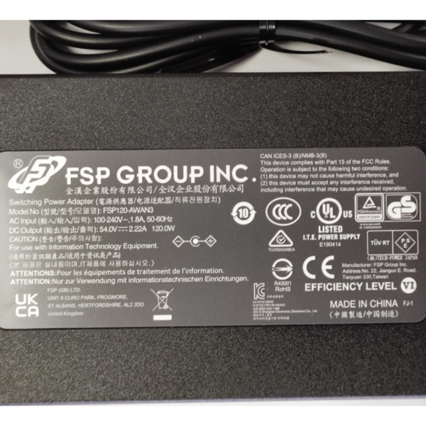 Dahua FSP120-AWAN3 Alimentador Dahua entrada C14 240V@1.8A / salida 54.0V@2.22A 120.0W (1)