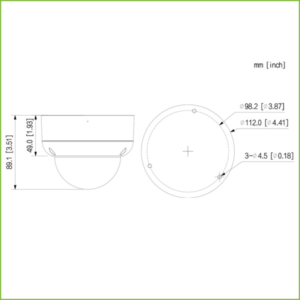 Dahua HAC-HDBW1231EA-A-0280B Domo HDCVI 4EN1 2M 1080P WDR Starlight IR40m 2.8mm IP67 IK10 MIC AUDIO (2)