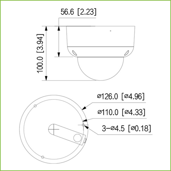 Dahua HAC-HDBW1231RA-Z-A Domo HDCVI 4EN1 2M 1080P WDR Starlight IR60m 2.7-12 VFM IP67 IK10 MIC (2)