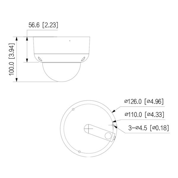 Dahua HAC-HDBW1239RA-IL-A-0280B Domo HDCVI 4EN1 2M 1080P FULL COLOR WDR Iluminación Dual LED40m/IR40m 2.8mm IP67 IK10 MIC (1)