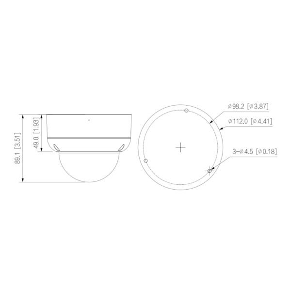 Dahua HAC-HDBW1801EA-0280B Domo HDCVI 4EN1 4K DN ICR WDR IR40m 2.8mm IP67 IK10 (2)