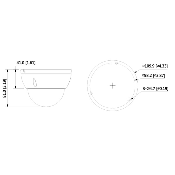 Dahua HAC-HDBW2501E-0280B-S2 Domo HDCVI 5M DN ICR WDR Starlight IR30m 2.8mm IP67 IK10 (2)