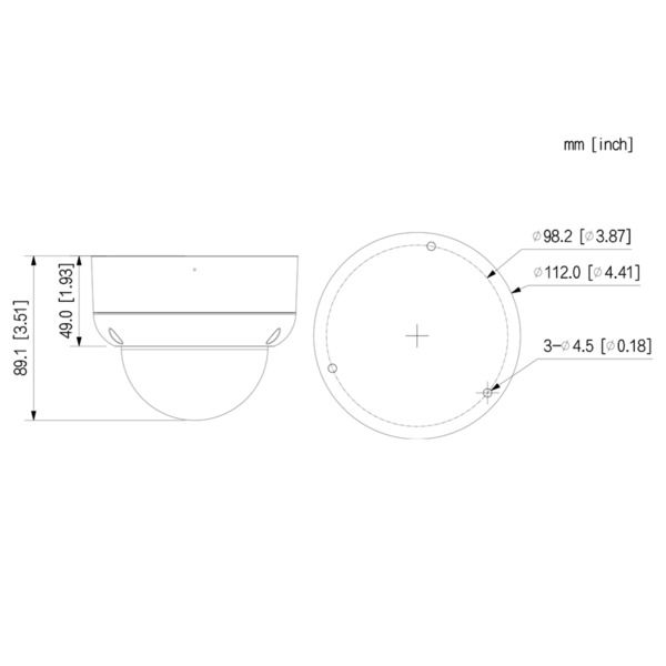 Dahua HAC-HDBW2802EA-A-0360B-S2 Domo HDCVI 4EN1 4K WDR Starlight IR40m 3.6mm IP67 IK10 AUDIO MIC (2)