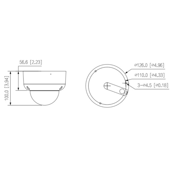 Dahua HAC-HDBW2802RA-Z-A-S2 Domo HDCVI 4K DN WDR Starlight IR60m 2.7-13.5VFM IP67 IK10 MIC (2)