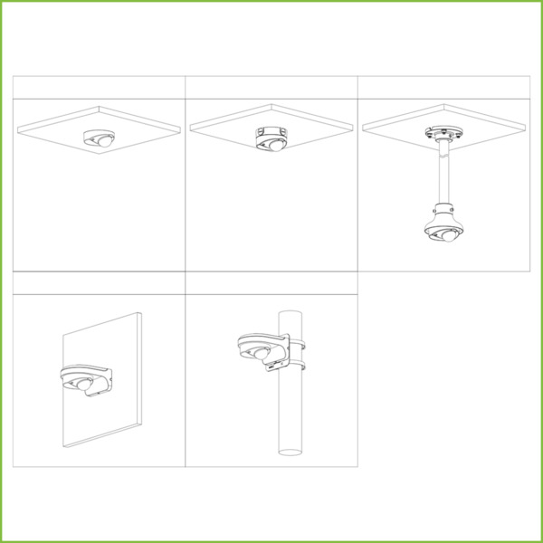 Dahua HAC-HDBW3200F (-S5) Domo HDCVI 4EN1 2M 1080P DN ICR dWDR IR20m 2.8mm IP67 IK10 MIC (2)